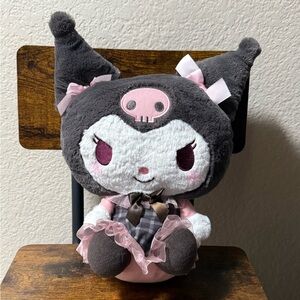 New 12" inch Kuromi in plaid pink Dress Plush